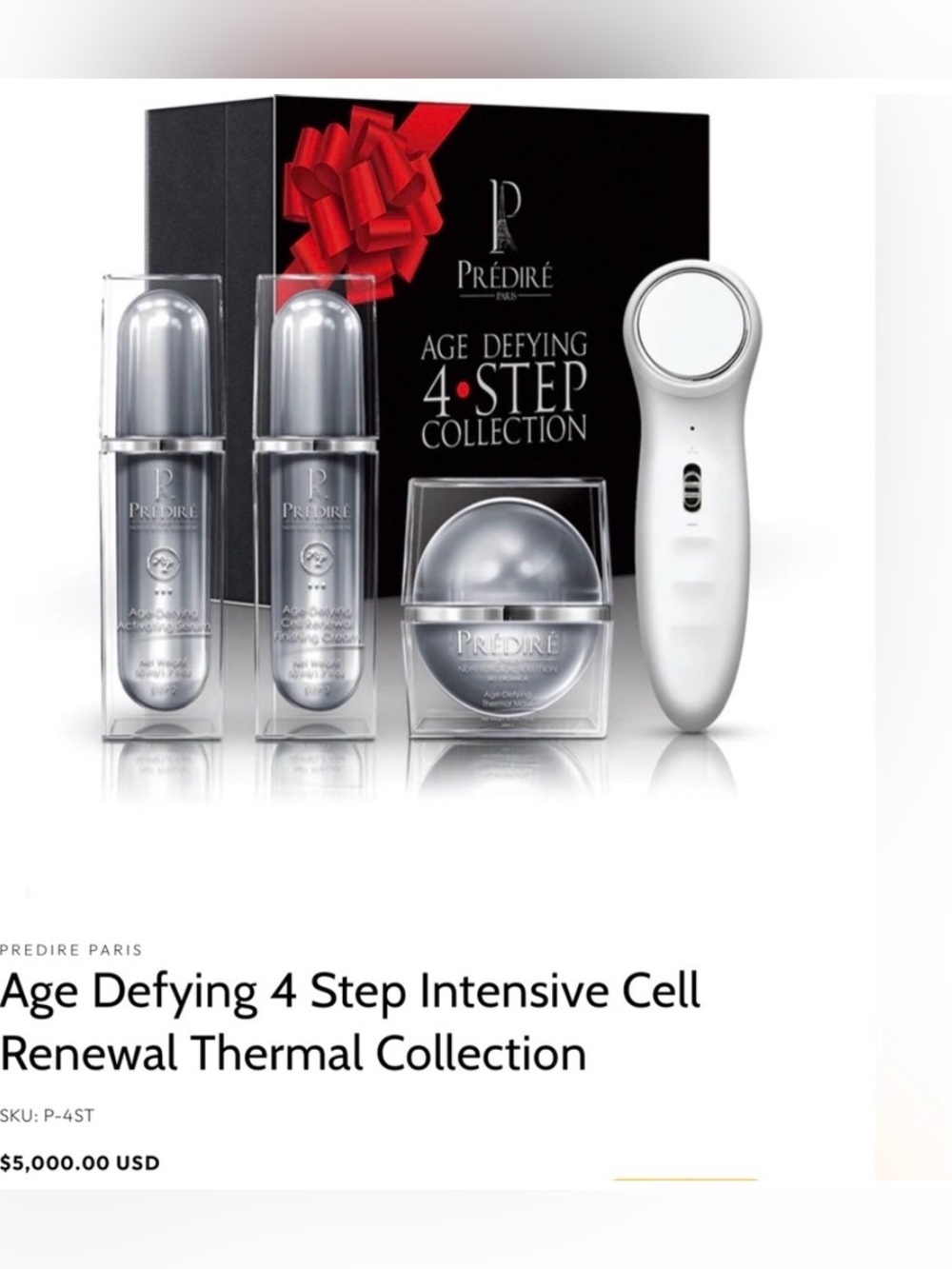 Prédiré Paris Age Defying 4-Step Collection with positive ionic device
